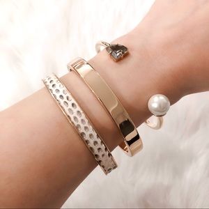 Gold Bracelets — Set of 2